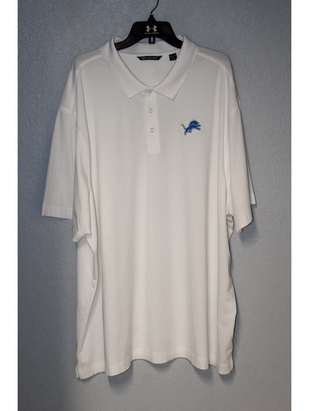 Detroit Lions Cutter & Buck DryTec Performance Stretch Polo Shirt Men 4XLB